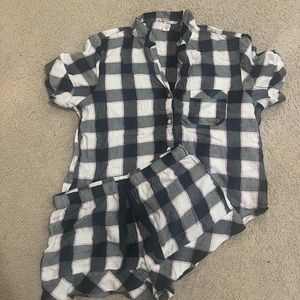 Victoria's Secret plaid polo pajama set
